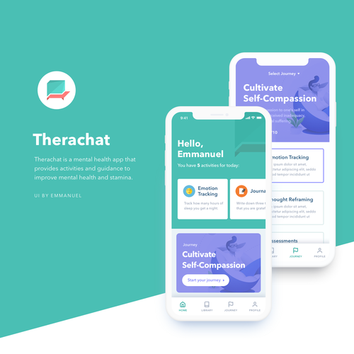 Mental Health App needs fresh design ideas Réalisé par Emmanuel®