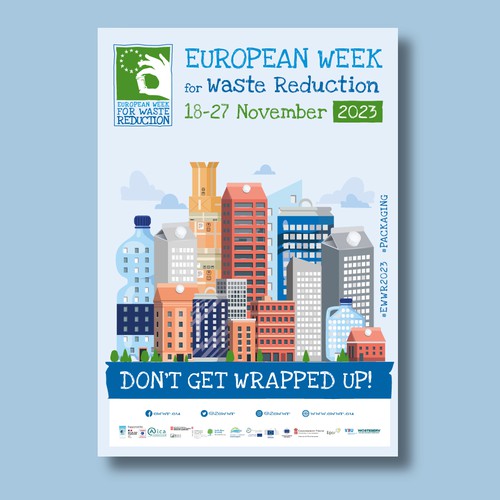 A poster for the European Week for Waste Reduction 2023 Design by Pandius