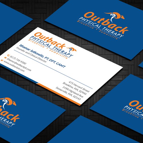 Business card for 2 clinic physical therapy office Design by Taaiebah