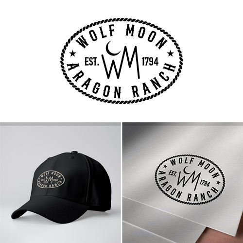 Designs | Design a logo for our ranch Wolf Moon Aragon Ranch that ...
