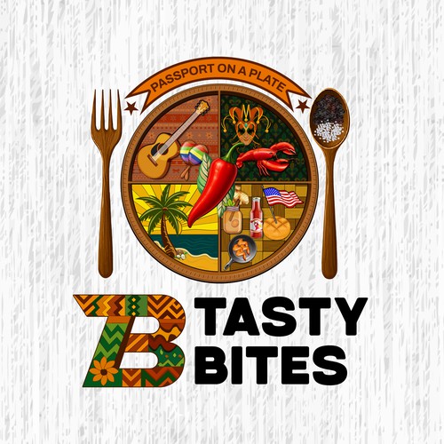 Design a Bold, Soulful Logo for Tasty Bites – Caribbean Meets Southern Comfort Design by TA Shorif