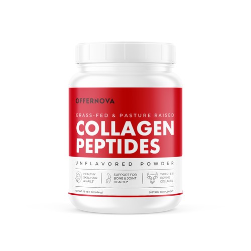 Design a Food Supplement Label - Collagen Peptides Design by Sasha Bianca