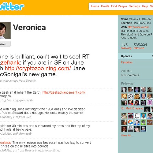 Twitter Background for Veronica Belmont Design by Koben