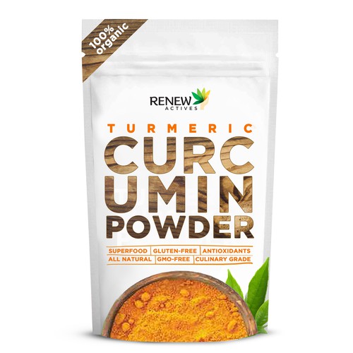 Seeking a Modern & Clean Turmeric Stand-up Pouch Design | Product ...