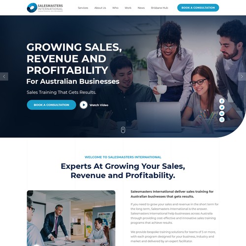 Create an engaging website for a world leading sales consulting company Réalisé par Jasmin_A