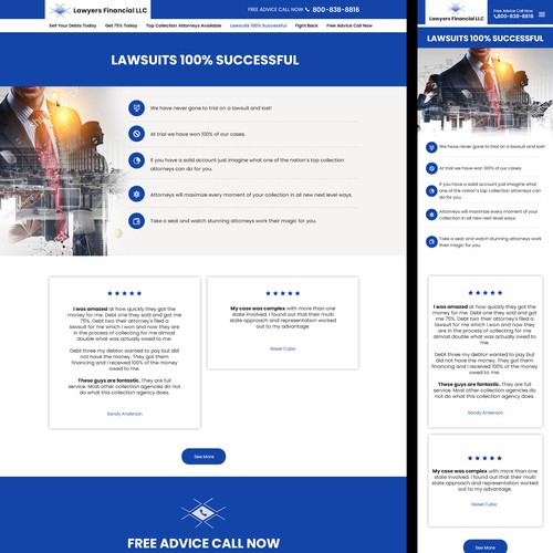 Debt Collection Website Design by Creative GS