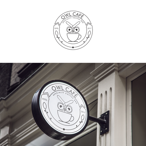 a new coffee shop logo design "owl cafe" Diseño de DeBarra