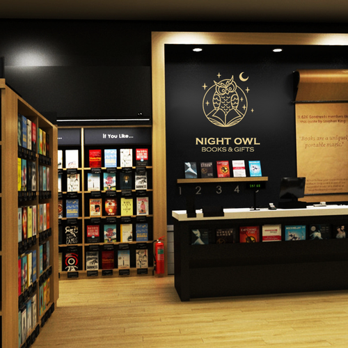 Design an inviting modern brand identity for a new independent bookshop. Design by ms.logolady