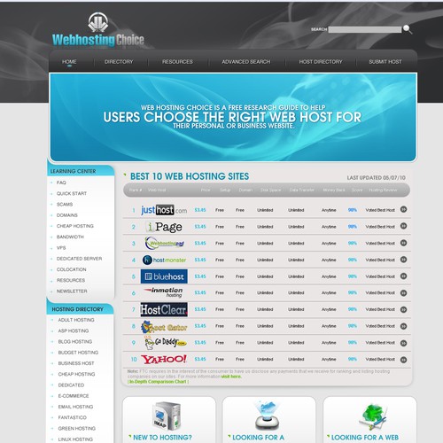 Redesign WebHostingChoice.com Design by xclusive