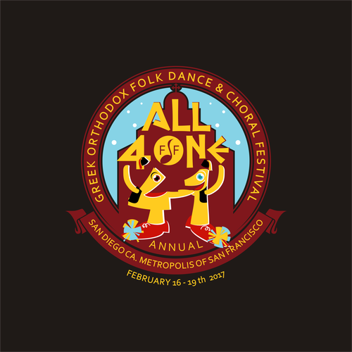 Greek Folk Dance and Choral Festival Annual Logo Design by bessstyle