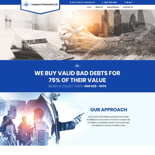 Debt Collection Website Design by Creative GS