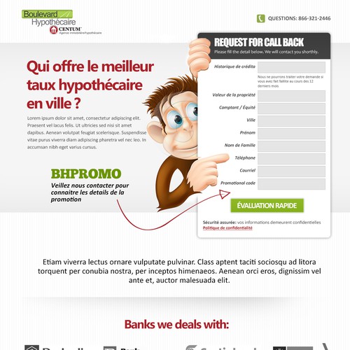 Landing page design contest entry by Rohit Dheer