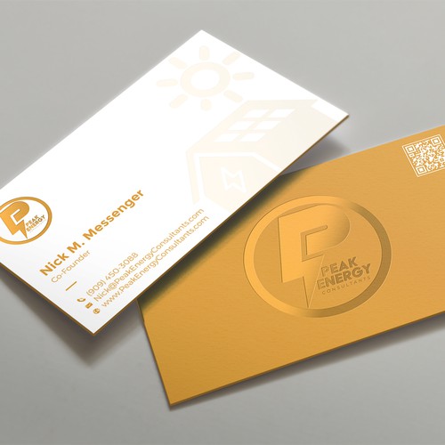 Modern Business Card Design for Electric Energy and Solar Company Design by kaylee CK