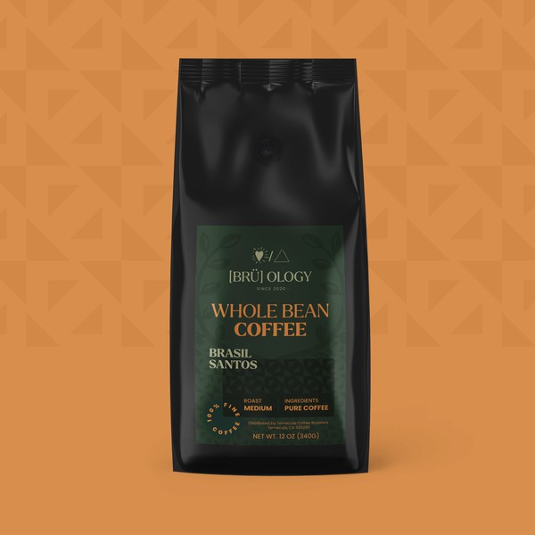 Vibrant coffee brand label