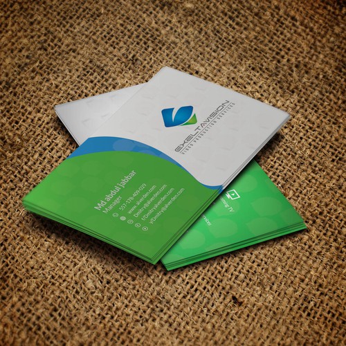 Business Card to represent THREE Service Divisions Design by Twin Ashek Masum