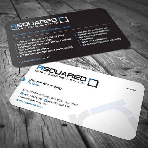 Help RSQUARED DATA & ELECTRICAL PTY LTD with a new stationery デザイン by Cole.