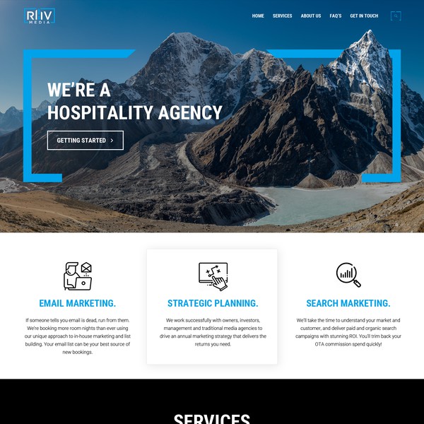 Design by JVM⚡ titled "Redesign Home Page for Digital Marketing Agency"
