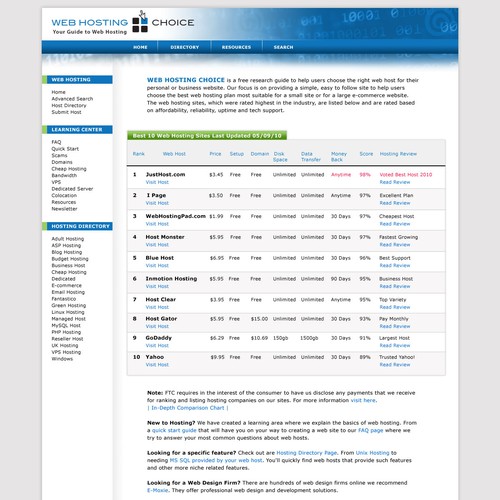 Redesign WebHostingChoice.com Design by annaprg