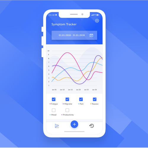 Design a beautiful, professional UI for a Symptom Tracker app Design by sylwios
