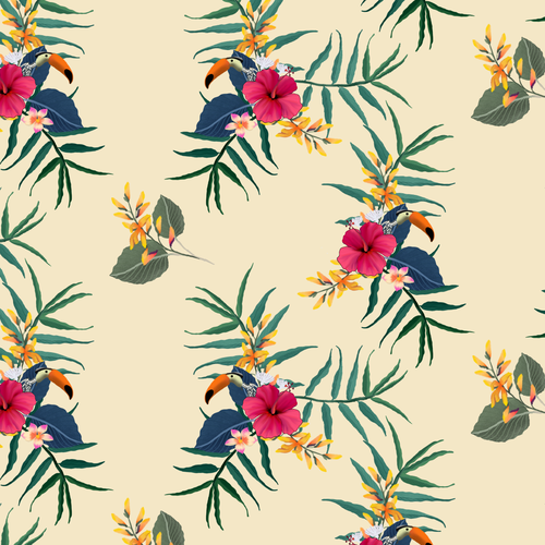 Tropical Fabric Print - Textile Designers & Illustrators Los Angeles fashion brand needs your designs Design by ash00 Designs