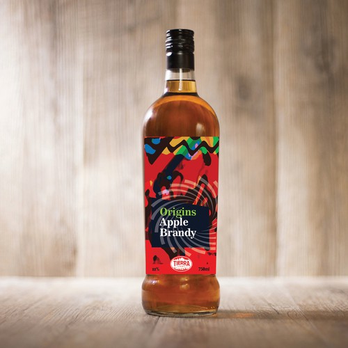 Wanted: an image forward and colorful spirit bottle label design for Apple Brandy release Design by zaffo