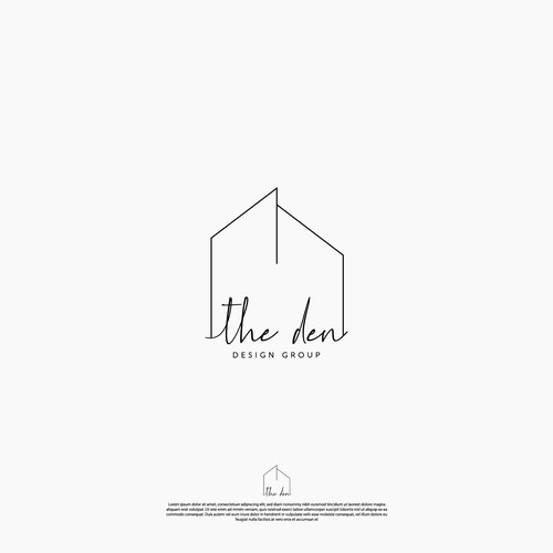 Sophisticated and Artsy but not Stuffy Logo for High End Interior Design Firm Design by Farwa Ali