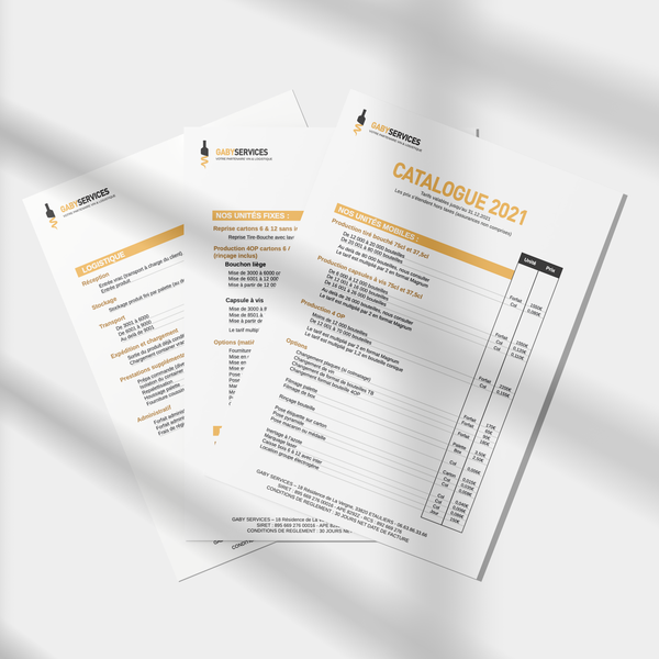 GRILLE TARIFAIRE GABY SERVICES