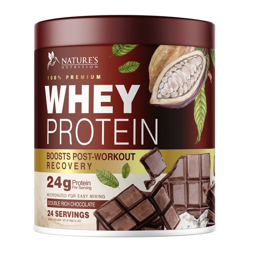 Tasty Whey Protein Chocolate Design Needed for Nature's Nutrition Design réalisé par UnderTheSea™