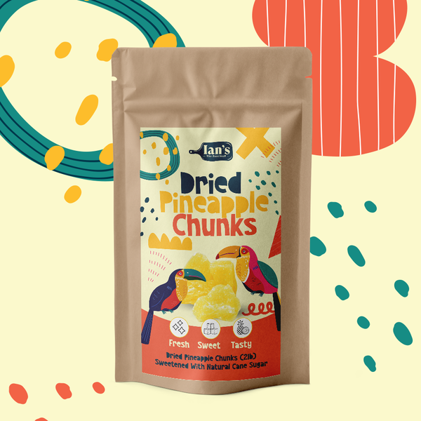 Label for dried pineapple chunks