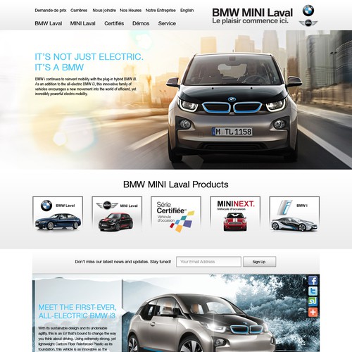 Create the next landing page for BMW Laval Design by MaximaDesign