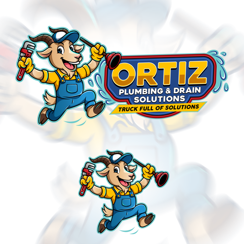 Design a bold GOAT mascot logo for a San Diego plumbing company Design by Evanscrea™