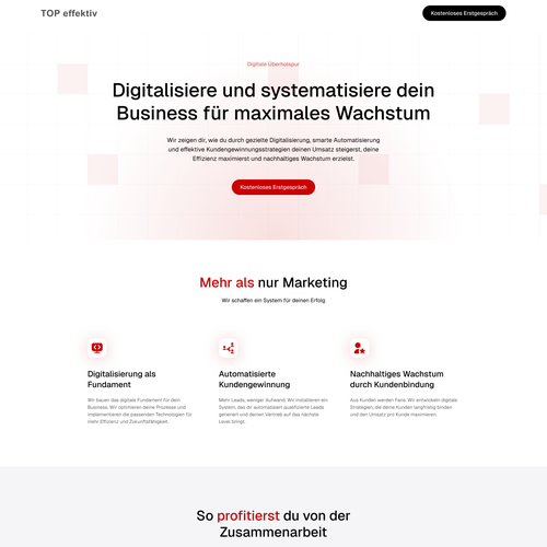 Hochwertige Landingpage für Unternehmer – mit Klarheit & Wow-Faktor