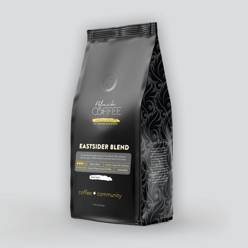 Black Coffee Bags Design por KimLathe