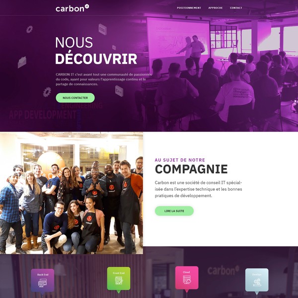 Landing page design