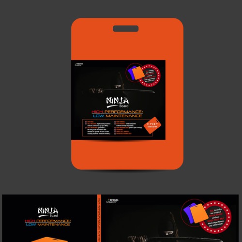 Ninja cutting board product leaflet Design por hoydontpanic