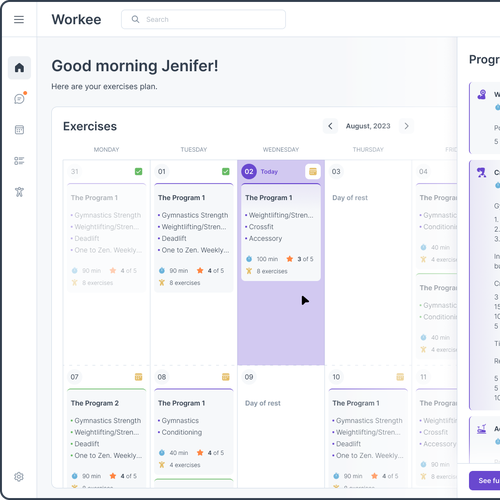 Website Design for a Personal Trainer Workout Platform Design by FaTiH™