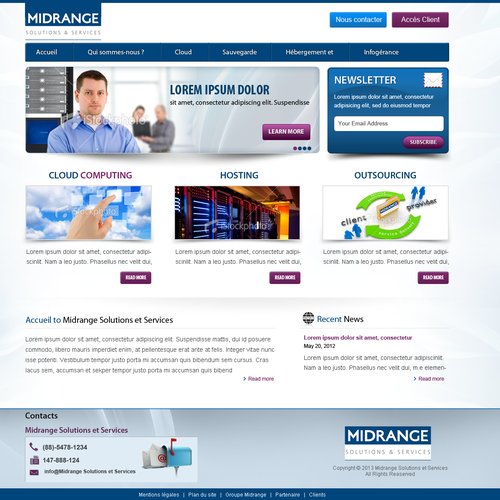 Proposta di design per un contest della categoria Design di sito web realizzata da Pinku