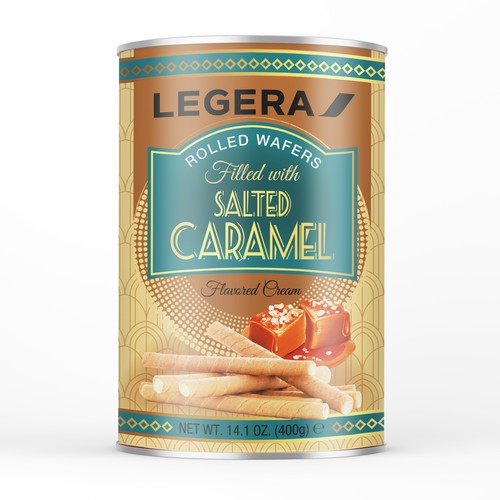 LEGERA Wafer Rolls Pack 125 gm - Salted Caramel Design by Nirmana92