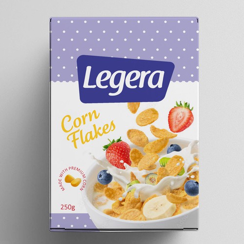 Premium cereal breakfast packaging (Corn Flakes) Design by neoflexdesign