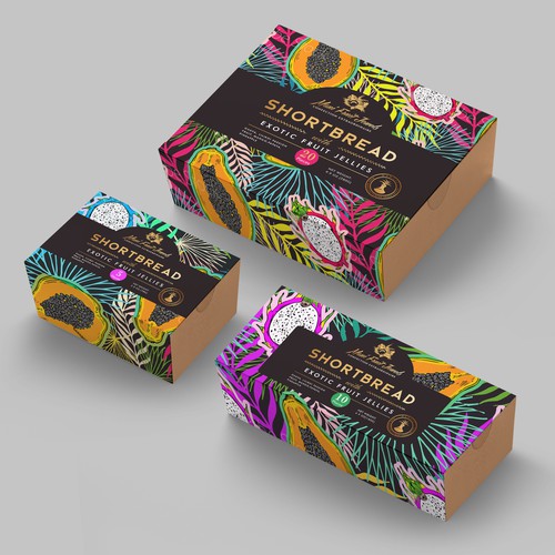 Premium packaging for unique Shortbread with Exotic Fruit Jellies ...