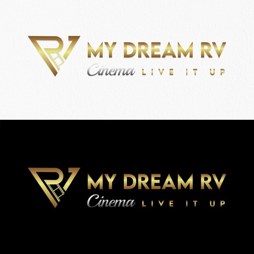 RV COMPANY EXPANDS INTO MOVIES AND PRODUCTION . NEED TO BLEND TO EXISTING LOGO Design by Sukrawinata