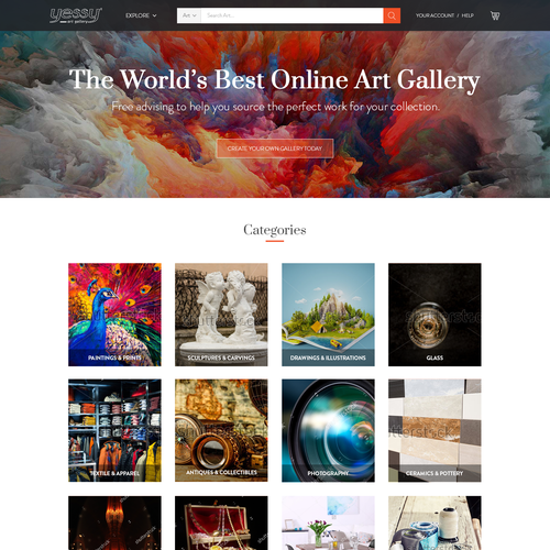 Well-Known Art Gallery Needs Website Redesign | Web page design contest