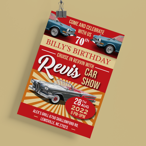 Car Show Flyer Design by R A H E E M ツ