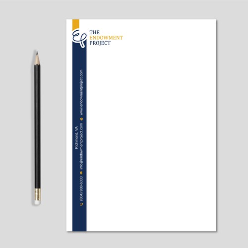 Clean, simple note design, The Endowment Project Design by LAXMI DESIGNHUB
