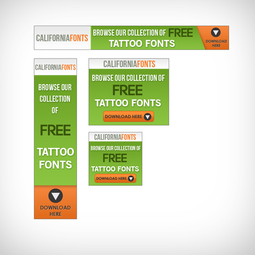 California Fonts needs Banner ads デザイン by dizzyclown