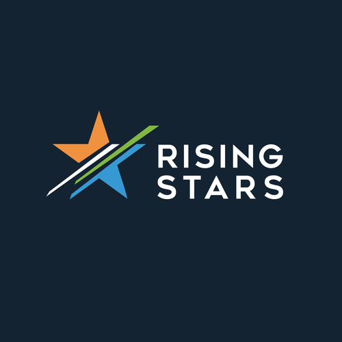 The logo for Rising Stars; IT Resource Company for Middle/Startup Design by NORMOL™