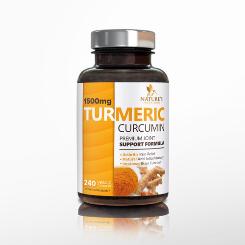 Nature's Nutrition needs a "beautiful label" for its Turmeric Extract bottle Design by DesignSBS