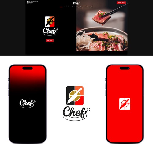 "CHEF": Food & Cooking Social Media Logo Design by RoRi_Design