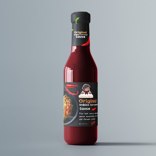 Finest hot curry sauce for german / berlin currywurst: Granny Hanna brings Yummi!-ontwerp door United Monks