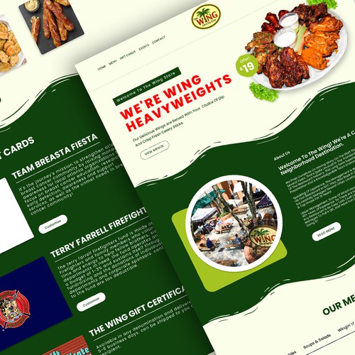 Design A Fresh New Website for The Wing Cafe & Tap House! Design by Kabir Aslam ✪